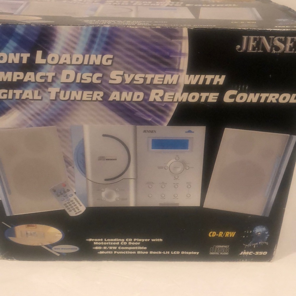 Jensen JMC-350 Vertical Music System CD Player Stereo - New Stock Vintage Item